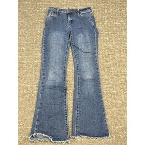 RSQ Girls Low Rise Flare Denim Jeans w/ Raw Hem - Size 10